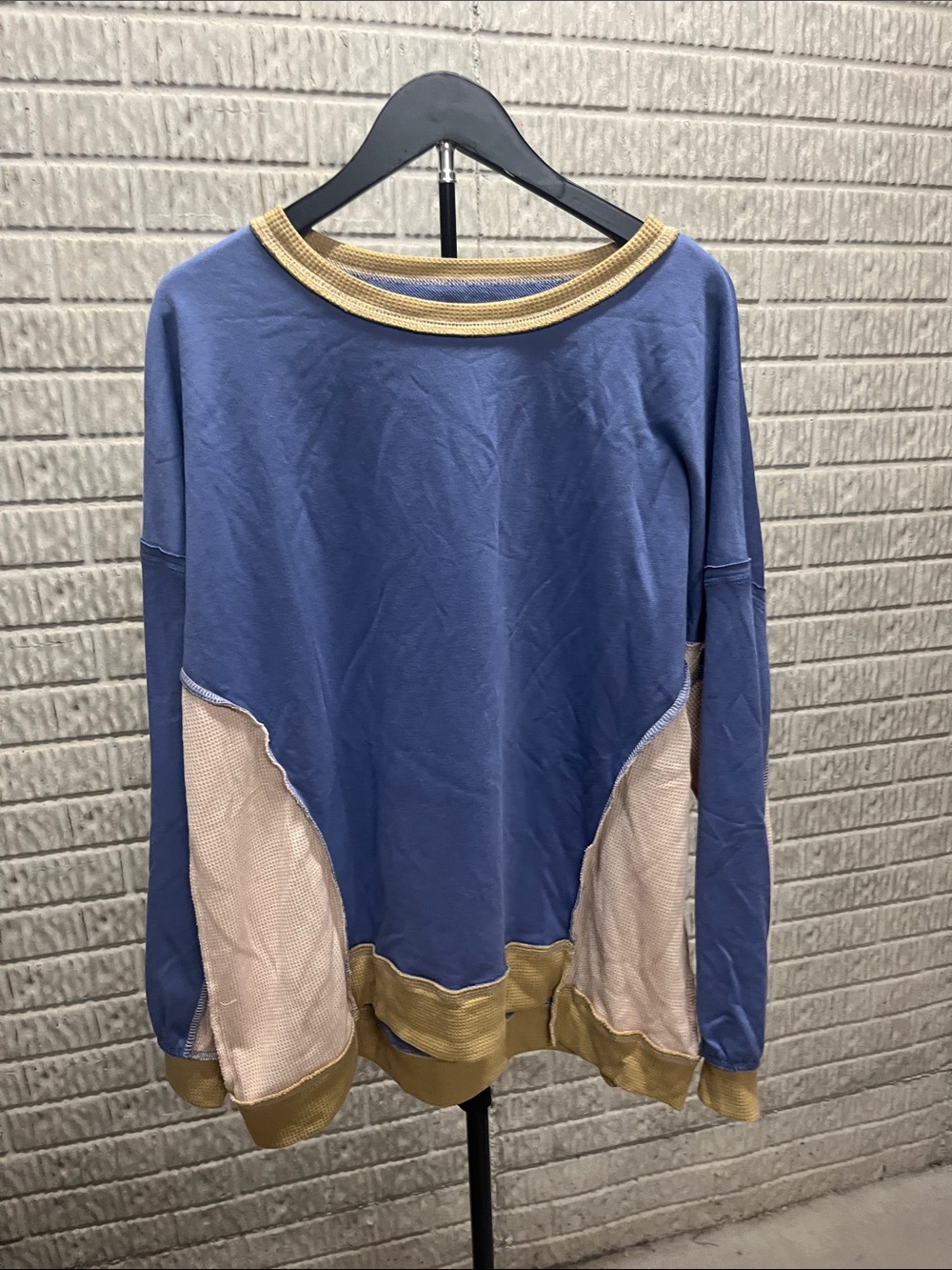 Color Block Long Sleeve Top XL